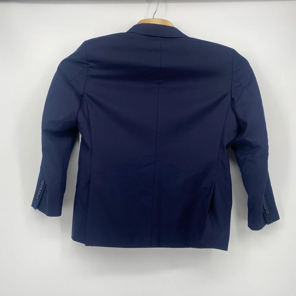Unbranded Navy Blue Blazer Boys Size 6 Polka Dot Lining Formal Suit Jacket Coat